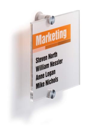 deurnaambord crystal sign transparant 148 x 148 mm