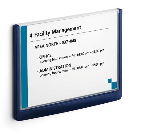 deurnaambord click sign blauw 210 x 148.5 mm