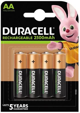 4x duracell oplaadbare batt Recharge AA 2500 mAh