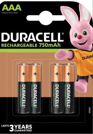 4x Durac oplaadbare batterij Recharge+ AAA 750 mah