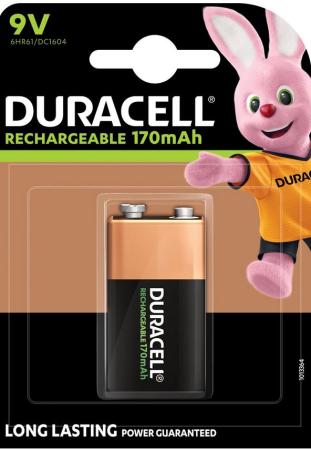 batterij duracell oplaadbaar recharge Ultra 9V