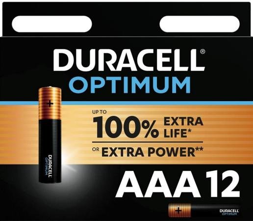 pak 12 duracell batterij Optimum AAA
