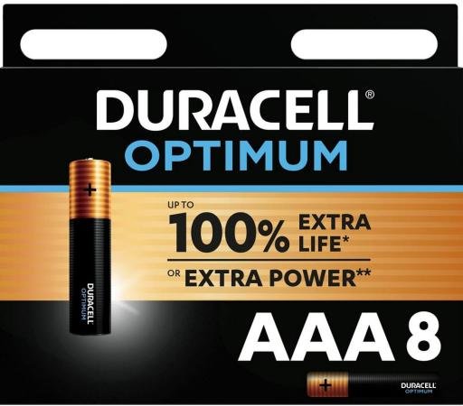 pak 8 duracell batterij Optimum AAA