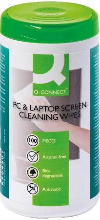 Q-Connect beeldschermreinigingsdoekjes 100 stuks