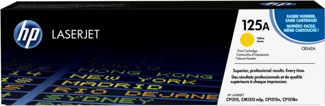 hp toner HPCB542A yellow nr 125A