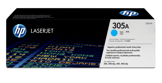 hp toner HPCE411AC cyaan 305A 2600 pag (c)