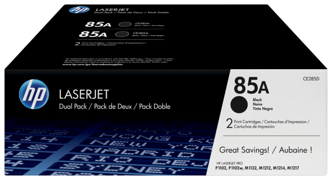 hp toner HPCE285A duopack 2 x 1600 pag zwart