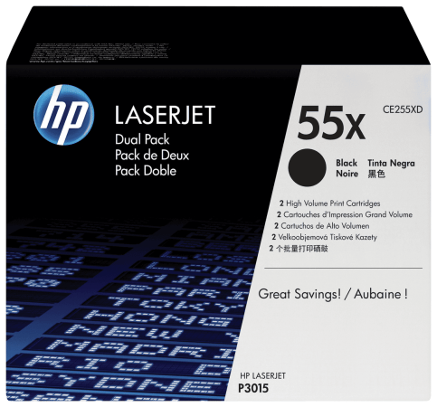 hp toner HPCE255X duopack 2 x 12500 pag zwart