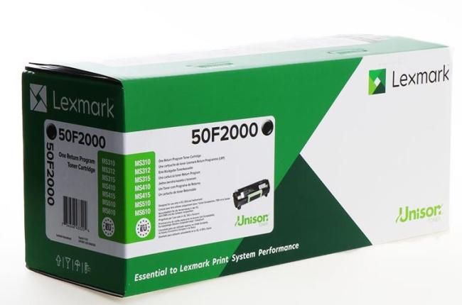 Lexmark toner 502 zwart 50F2000 1500 pag
