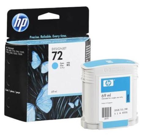 hp cartridge hpc9398a cyaan 69 ml nr 72