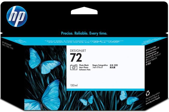 hp cartridge hpc9370a foto zwart 130 ml nr 72