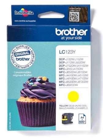 brother cartridge LC123 600 pag yellow