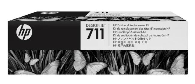 HP printkop 711 zwart en kleur HPC1Q10A