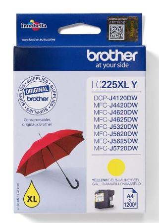 Brother cartridge LC225XLY geel 1200 pag