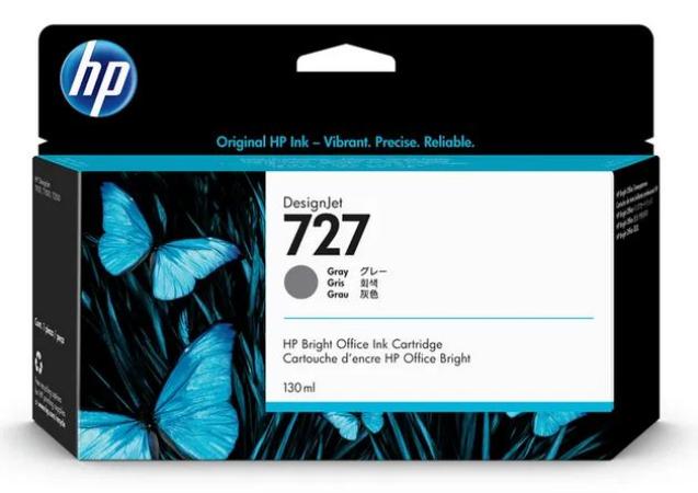 hp cartridge B3P24A grijs 130 ml nr 727