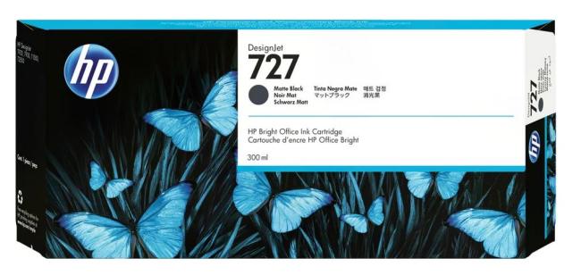 hp cartridge C1Q12A mat zwart 300 ml nr 727