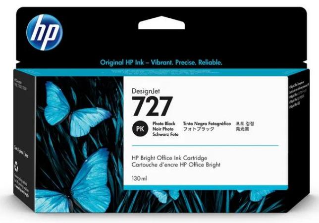 hp cartridge B3P23A foto zwart 130 ml nr 727