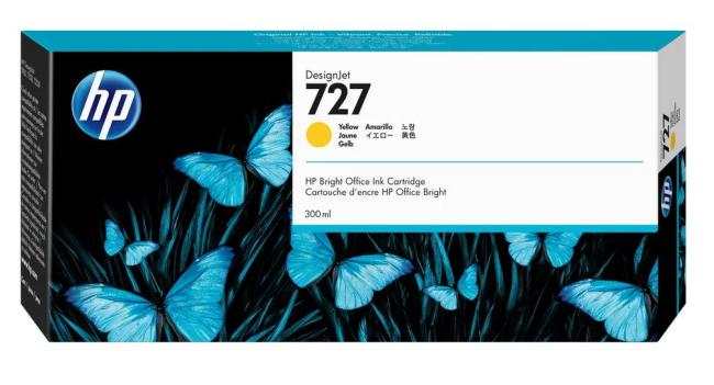 hp cartridge yellow 300 ml nr 727