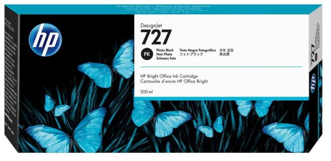 hp cartridge foto zwart 300 ml nr 727