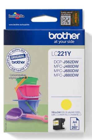 brother cartridge LC221 Y yellow 260 pag