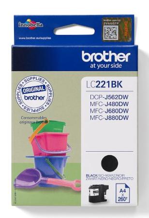 brother cartridge LC221 BK black 260 pag