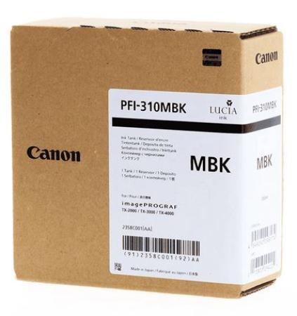 cartridge canon pfi310 mat zwart 330 ml