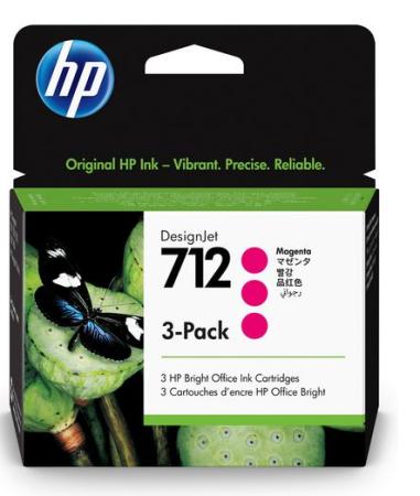 hp cartridge 712 magenta 26 ml - triopack
