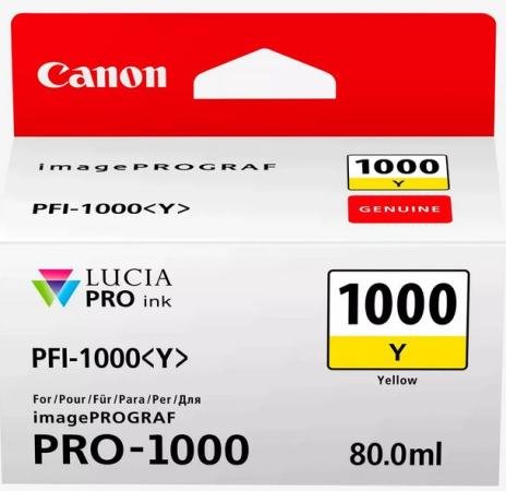 canon cartridge pfi-1000 Y yellow 80 ml