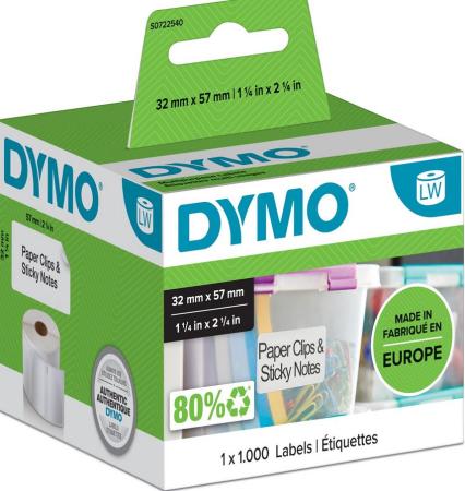 dymo labelwriter 1000x etiket 57 x 32 mm afneembaa