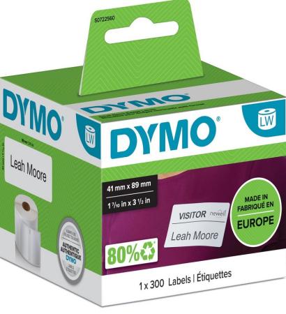 dymo labelwriter etiket naambadge  89 x 41 mm