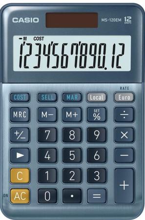 bureaurekenmachine casio MS120EM 14.5x10.3 cm