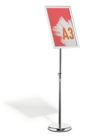 Durable vloerstandaard + clicklijst H 86-129cm A3