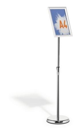 Durable vloerstandaard + clicklijst H 77-120cm A4