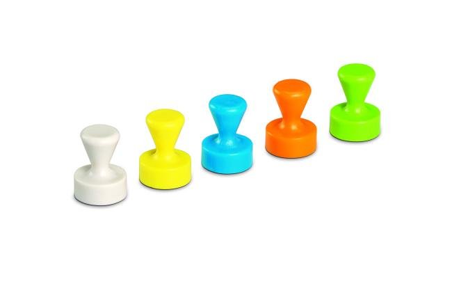 10 kegelmagneet neodym 12x16mm 1.5 kg ass 5 kleur