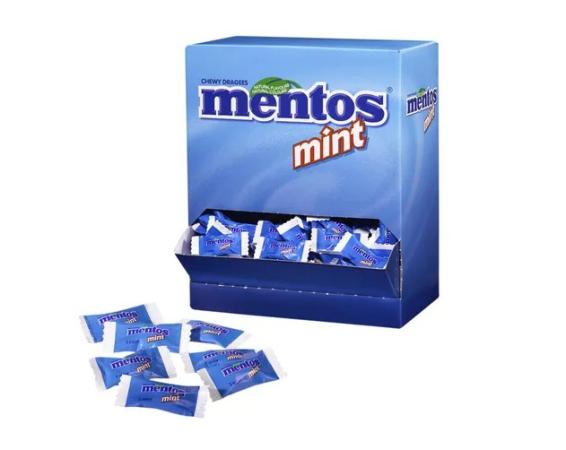 700 Mentos meeting mint snoepjes apart verpakt