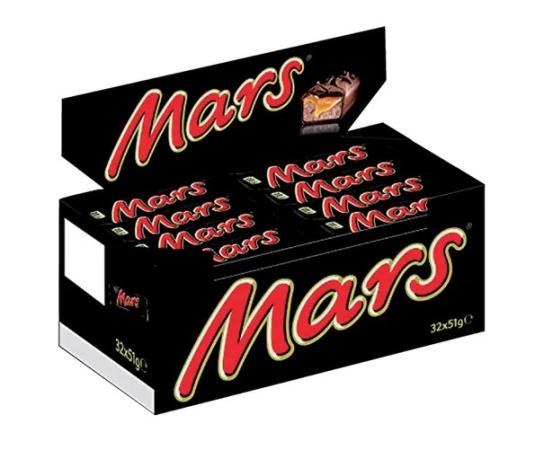 32 chocolade repen Mars 51 gr