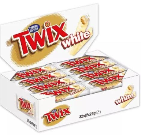 32 repen Twix White witte chocolade 50 gr