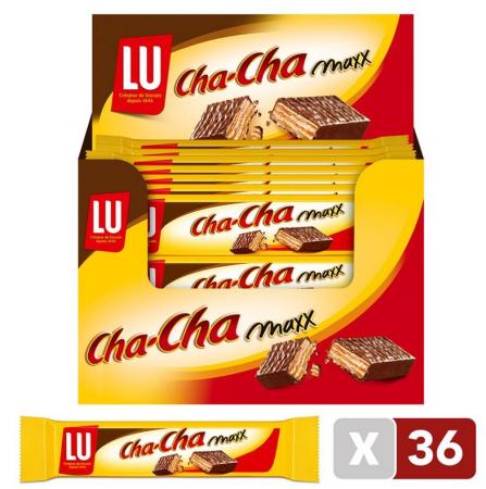 36 x Lu Cha-Cha chocolade wafel reep 34.3 gr