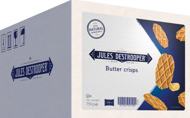 150 natuur boterwafels Jules Destrooper 5 gr