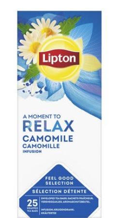 25 zakjes thee lipton feelgood relax kamille