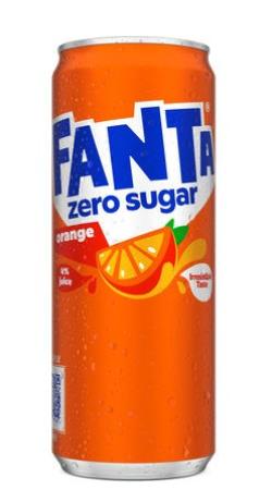 pak 24 blikjes Fanta Orange Zero sleek 33 cl