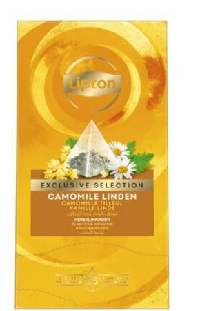 25 theezakjes Lipton Exclusive Kamille piramide