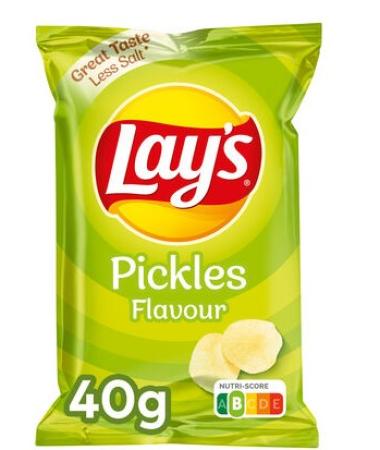 20 zakjes chips Lay's Pickles 40 gr