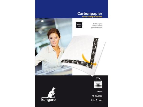 10v carbonpapier Kangaro 28gr A4 zwart typemachine