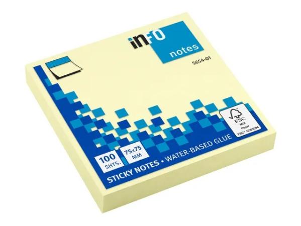 info notes geel 75 x 75 mm
