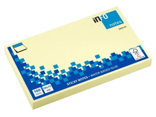 info notes geel 75 x 125 mm