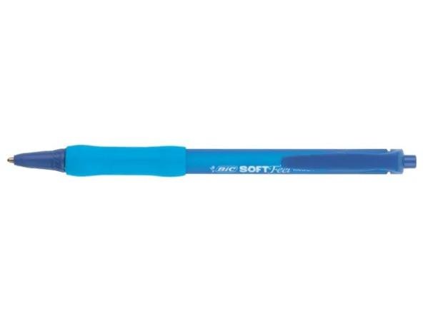 balpen bic soft feel clic grip blauw