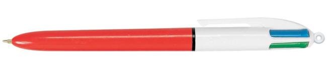 balpen bic 4 kleuren fijn: bl, rd, gr, zw 0.8 mm