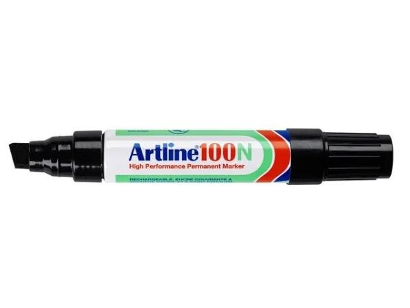 alcoholstift artline 100 zwart schuine brede punt