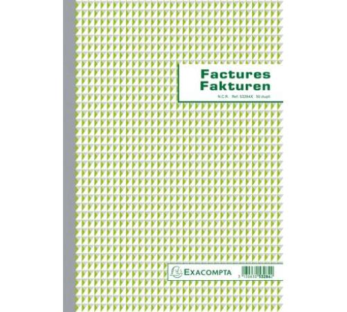 factuurboek exa 210 x 297 mm dupli gelijnd NL/F